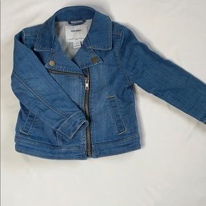 Girls denim motorcycle jacket 3T